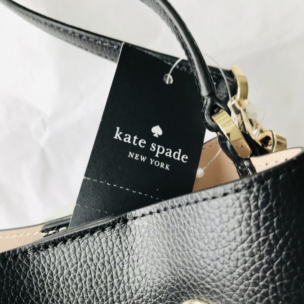 Kate Spade Eva Small Bucket Bag Black Shoulder Crossbody Leather - Picture 12 of 12